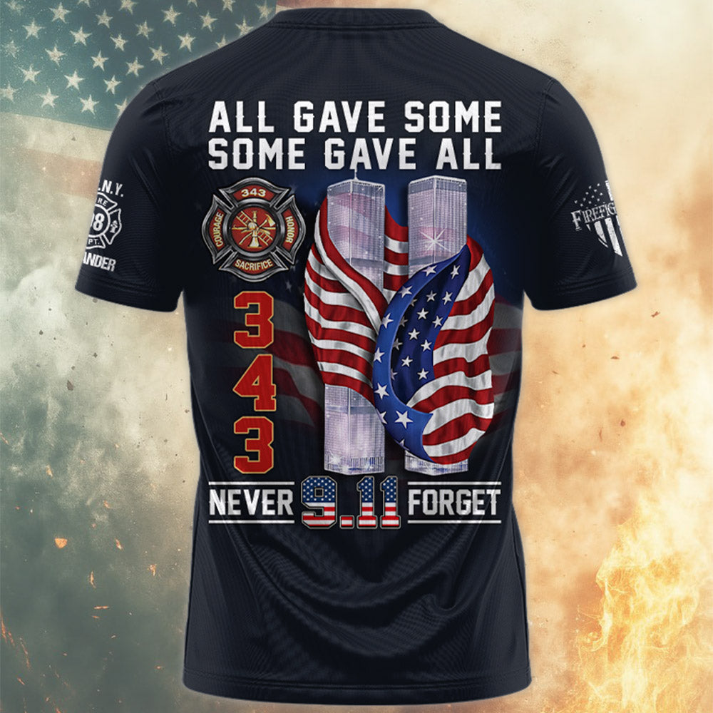 Custom Name Firefighter Shirt, Firefighter Memorial Shirt, Personalized All Over Print Shirt For Firefighter T1807 Pt99