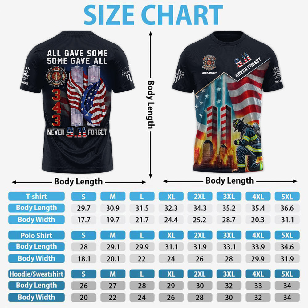 Custom Name Firefighter Shirt, Firefighter Memorial Shirt, Personalized All Over Print Shirt For Firefighter T1807 Pt99