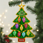 Family Light Up Christmas Tree Ornament Personalized Gifts For Family Tu24