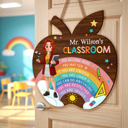 You Belong Here Teacher Personalized Custom Shaped Home Decor Wood Sign Gift For Teacher Back To School Tu24 VH01