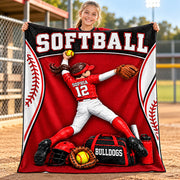 Just A Girl Who Loves Softball - Personalized Blanket For Softball Lovers New C2408 T24 TL06