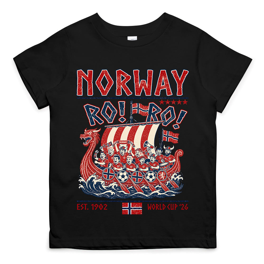 Ro Ro Norway Soccer Shirt – Viking Ship Soccer Fan Tee - Norway Team Soccer 2026 Hv01