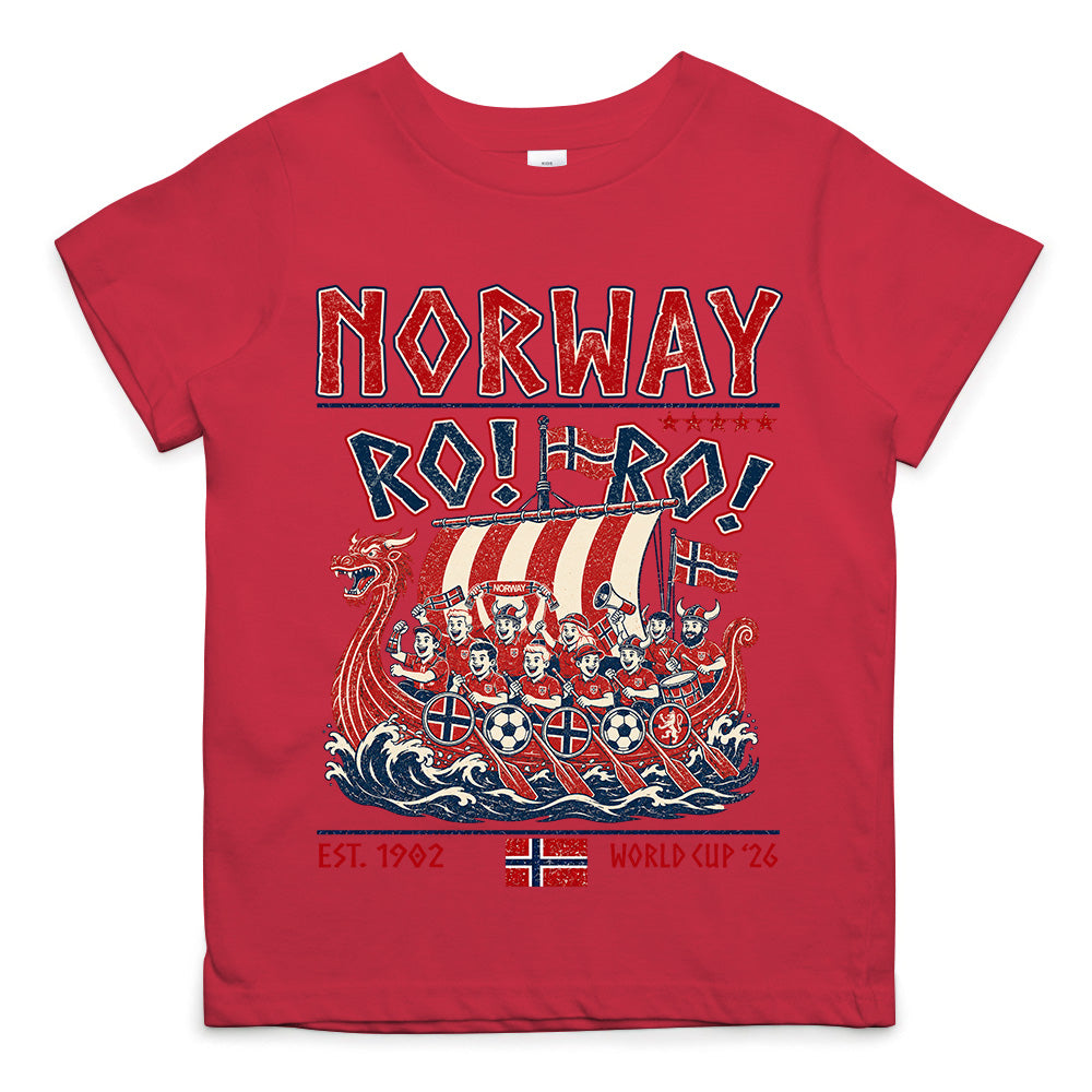 Ro Ro Norway Soccer Shirt – Viking Ship Soccer Fan Tee - Norway Team Soccer 2026 Hv01