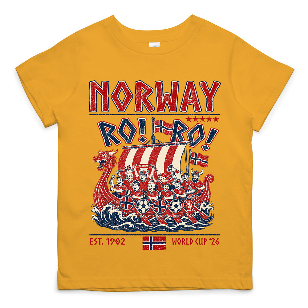 Ro Ro Norway Soccer Shirt – Viking Ship Soccer Fan Tee - Norway Team Soccer 2026 Hv01