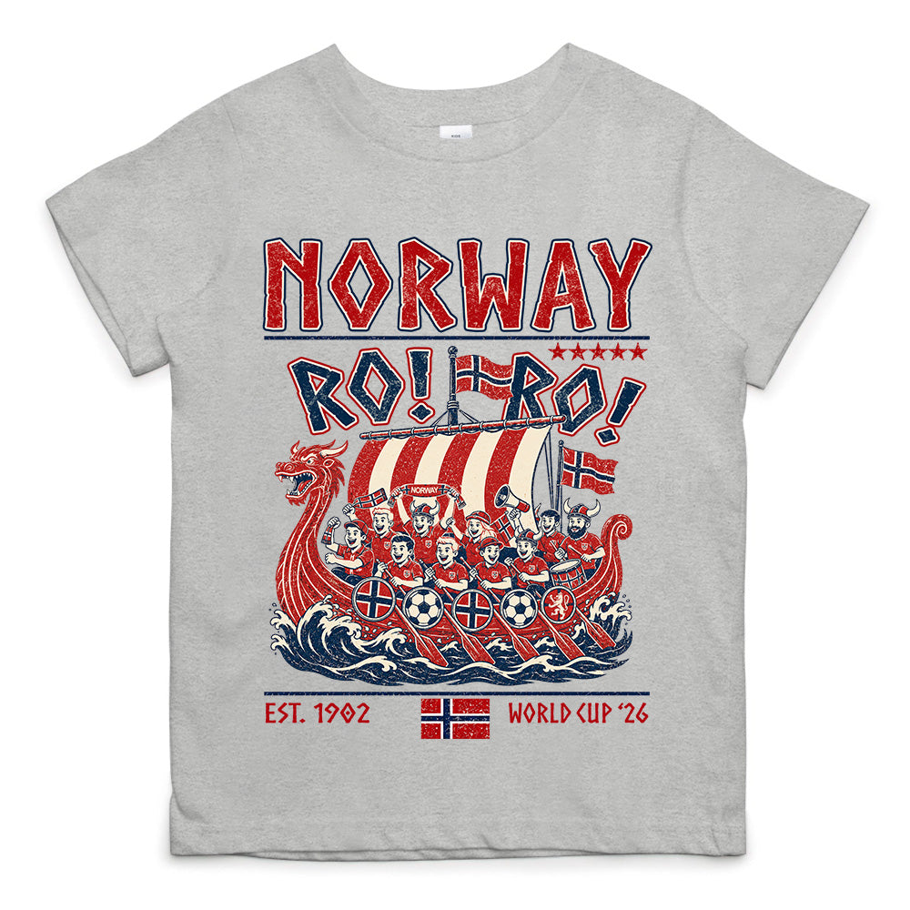 Ro Ro Norway Soccer Shirt – Viking Ship Soccer Fan Tee - Norway Team Soccer 2026 Hv01