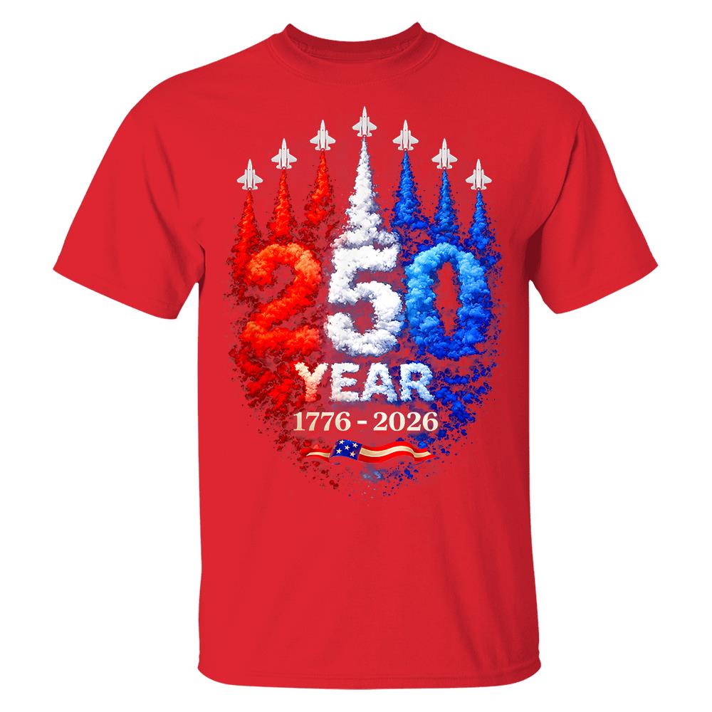 USA 250th Anniversary Patriotic T-Shirt, America 250 Years Fourth of July Tee Hv01