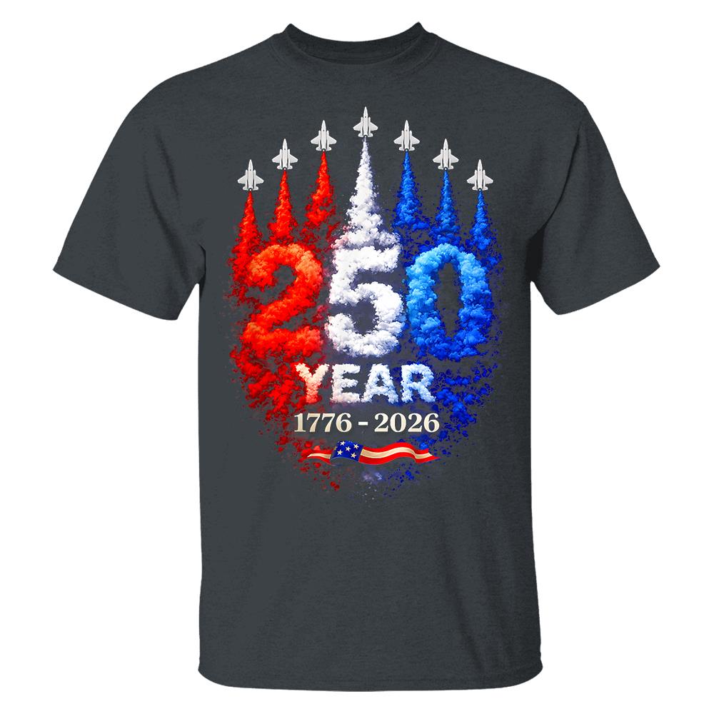 USA 250th Anniversary Patriotic T-Shirt, America 250 Years Fourth of July Tee Hv01