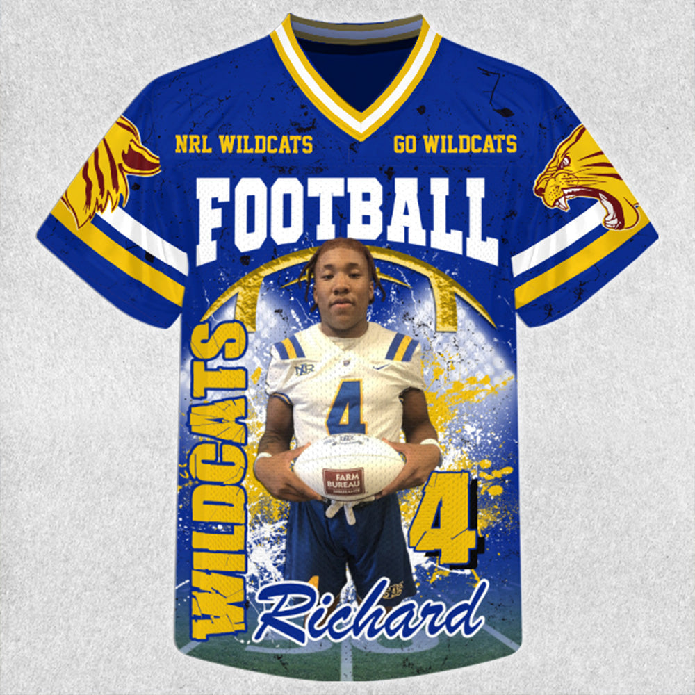 Custom Photo Football Jersey Game Day Shirt Gift For Sport Family H2511