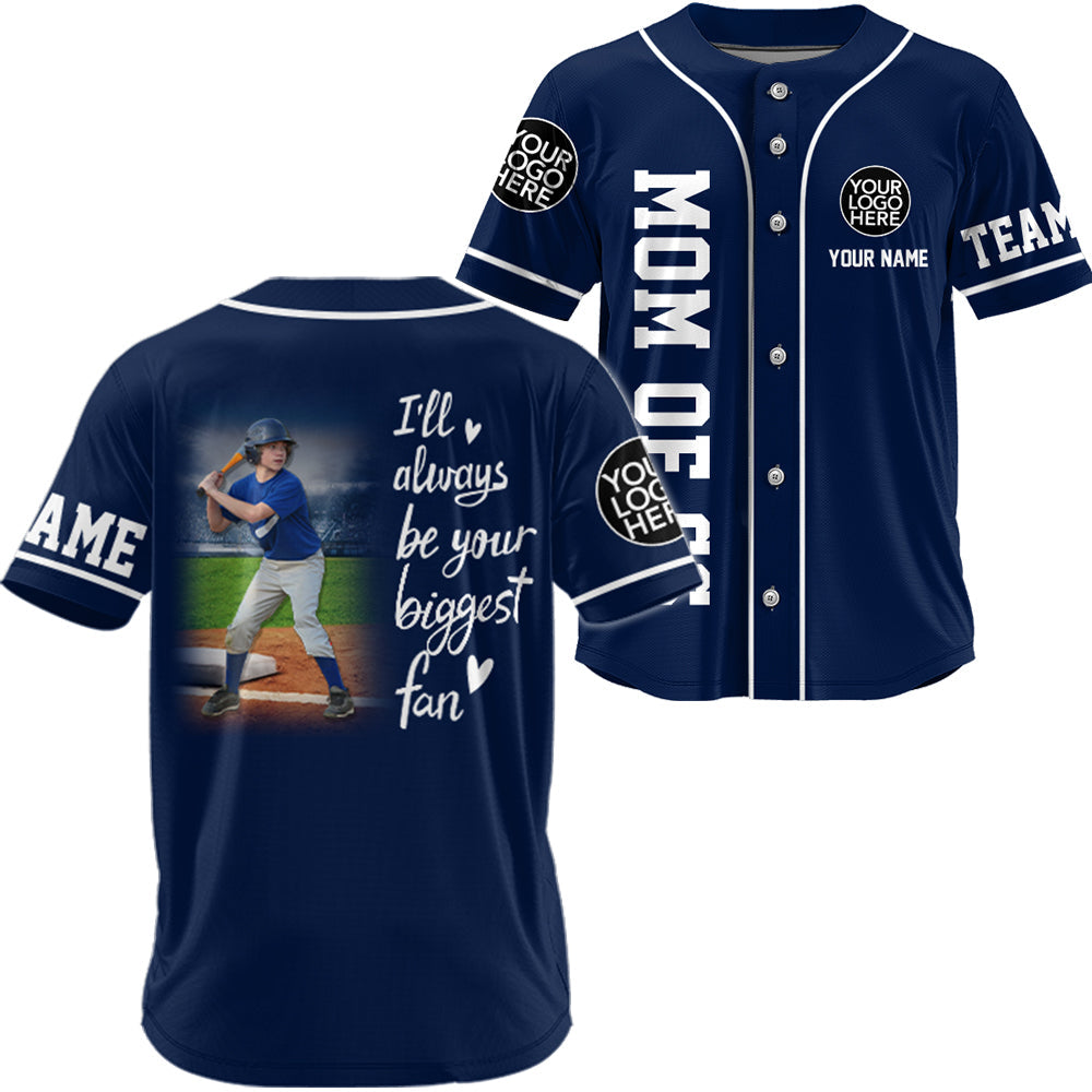 I'll be your biggest fan, Custom Photo Baseball Game Day Baseball Jersey, Gift For Baseball Lovers A1202 Vr1 Tu20
