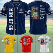 I'll be your biggest fan, Custom Photo Baseball Game Day Baseball Jersey, Gift For Baseball Lovers A1202 Vr1 Tu20