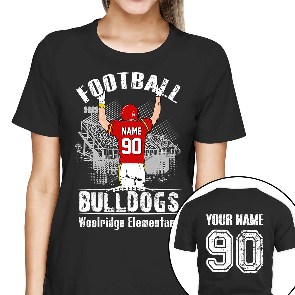 Personalized Football Shirt Mascot School's Name Sport Spirit T-Shirt K1702