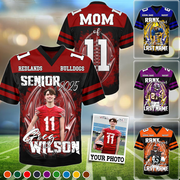 Custom Photo Football Jersey Shirt For Football Family Game Day Shirt H2511