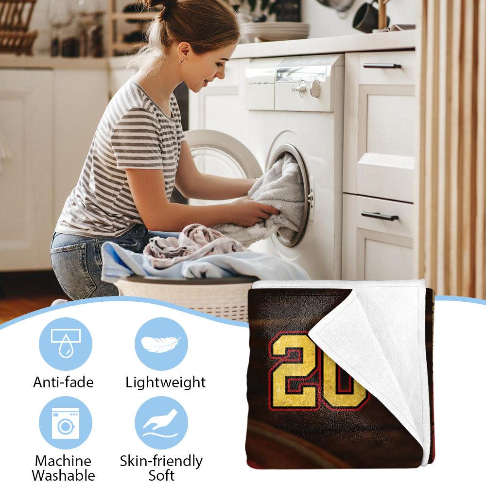 Custom Name And Number Softball Game Days Blanket Gifts For Softball Lovers