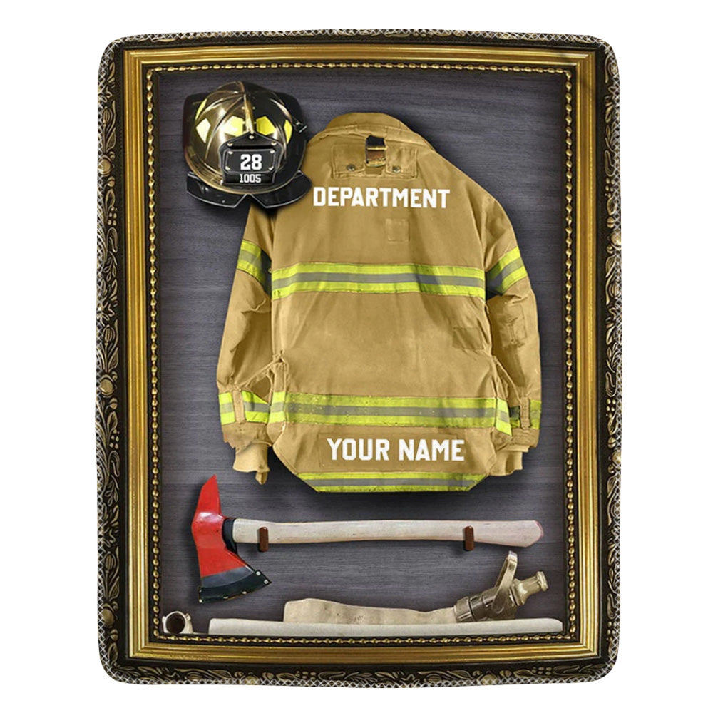 Firefighter Armor Clothes And Helmet Custom Blanket Gift For Firefighter Fireman