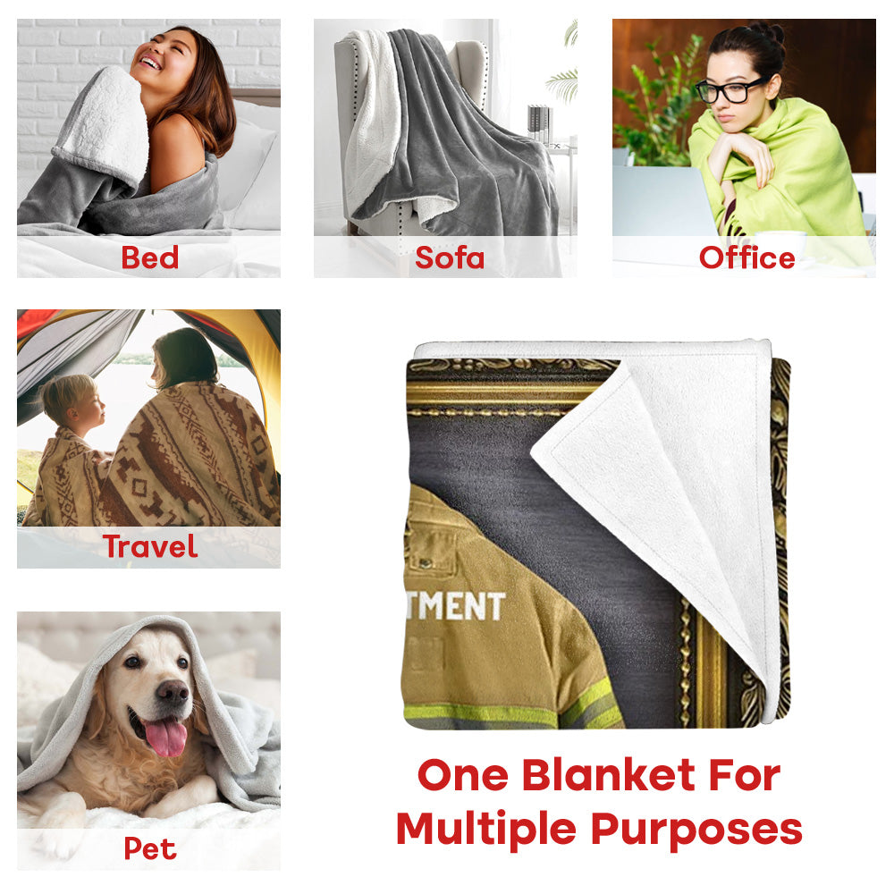 Firefighter Armor Clothes And Helmet Custom Blanket Gift For Firefighter Fireman