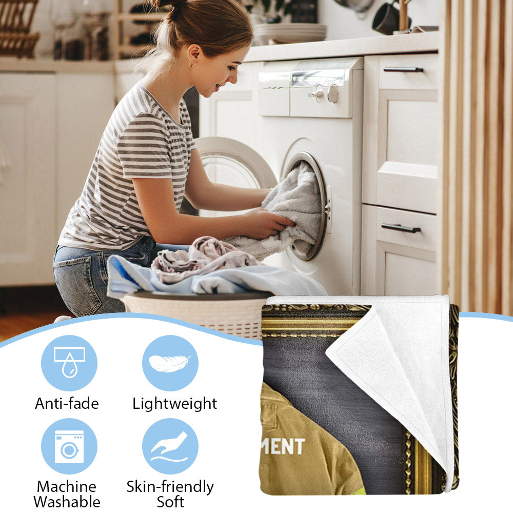 Firefighter Armor Clothes And Helmet Custom Blanket Gift For Firefighter Fireman