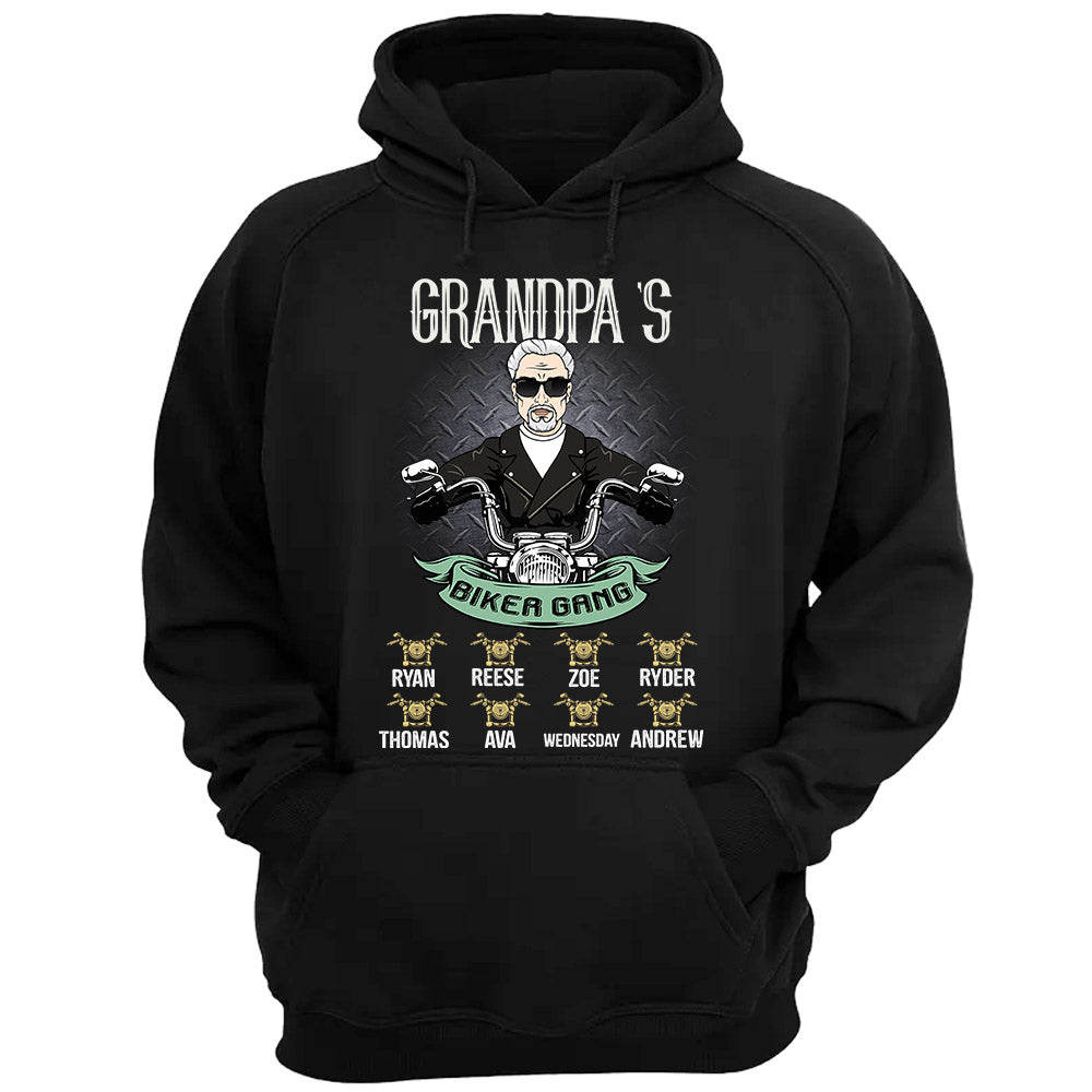 Grandpa's Biker Gang Personalized Shirt Gift For Biker Papa