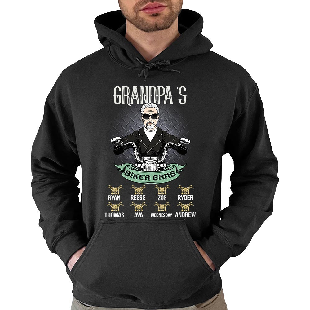 Grandpa's Biker Gang Personalized Shirt Gift For Biker Papa