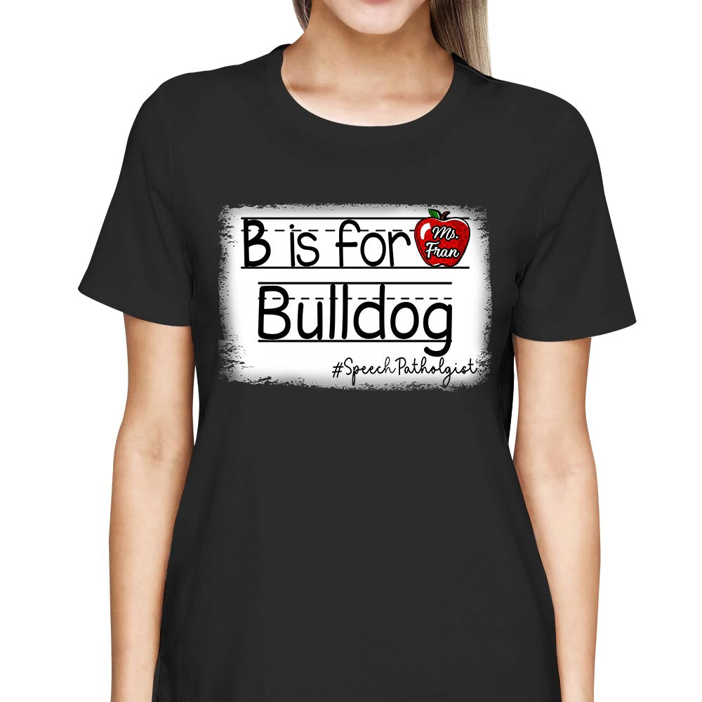 Personalized School Mascot Custom Apple Name Teacher T-Shirt, Custom Gifts For Teacher