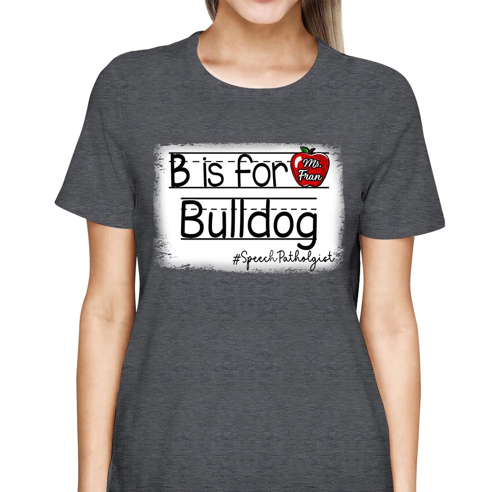 Personalized School Mascot Custom Apple Name Teacher T-Shirt, Custom Gifts For Teacher