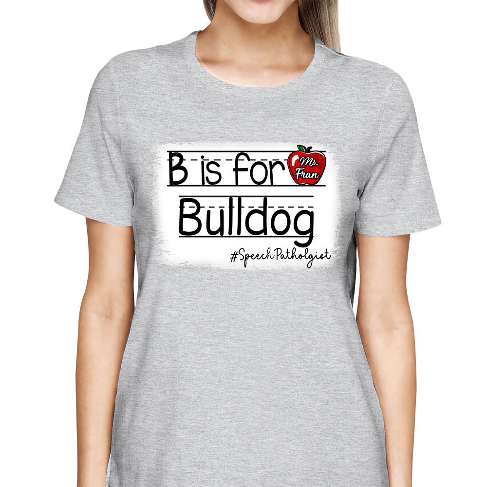 Personalized School Mascot Custom Apple Name Teacher T-Shirt, Custom Gifts For Teacher