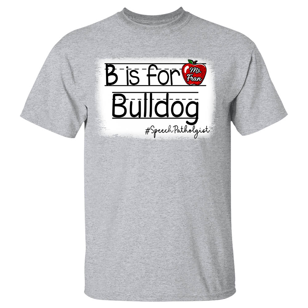 Personalized School Mascot Custom Apple Name Teacher T-Shirt, Custom Gifts For Teacher