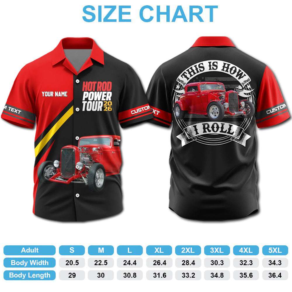 The 2026 Hot Rod Power Tour - This is How I Roll - Personalized Car's Photo Hawaiian Shirt A2110 Pt99