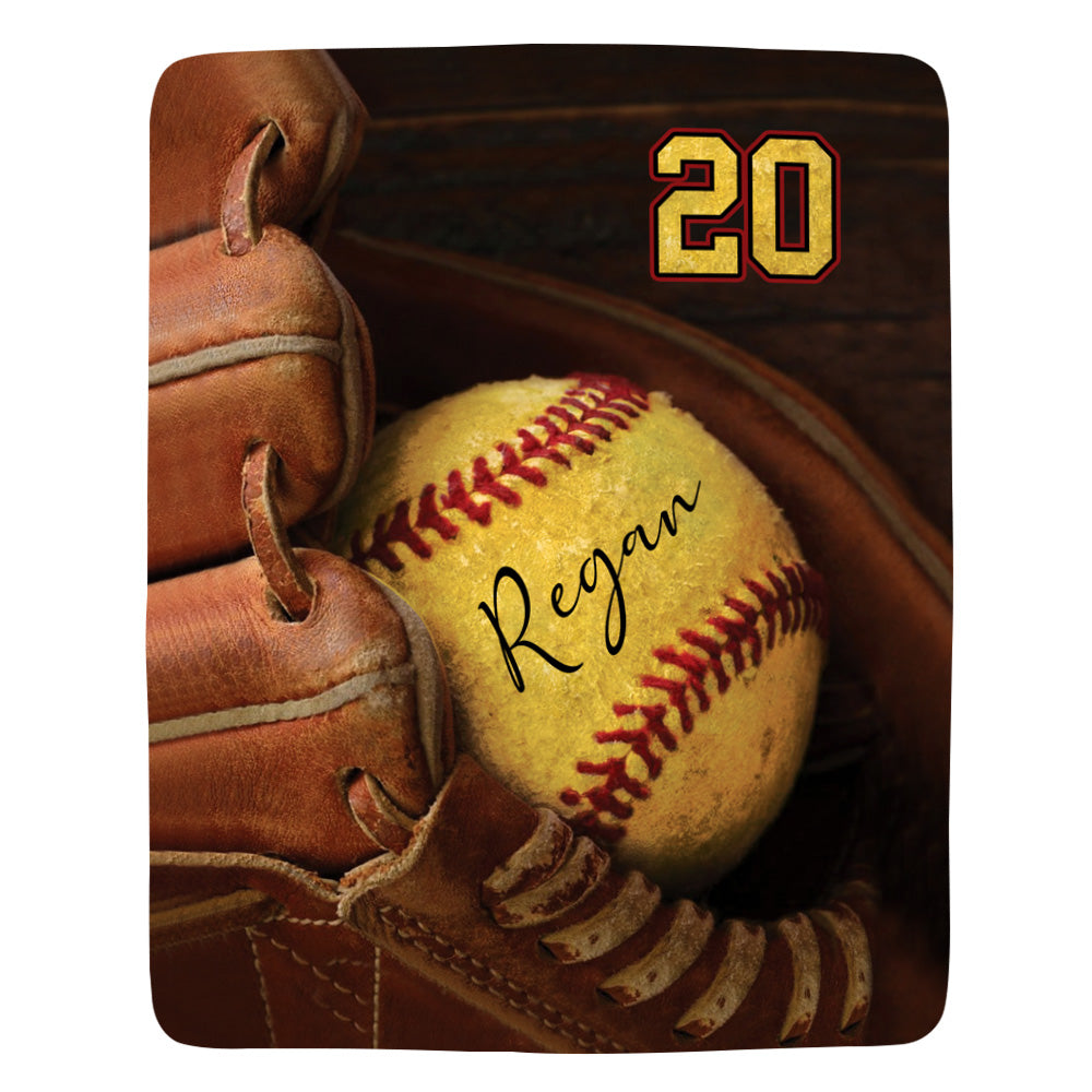 Custom Name And Number Softball Game Days Blanket Gifts For Softball Lovers