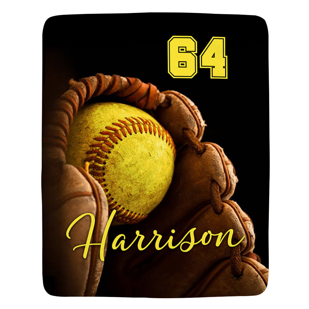 Custom Name And Number Softball Game Days Blanket Gift For Softball Player Softball Lovers