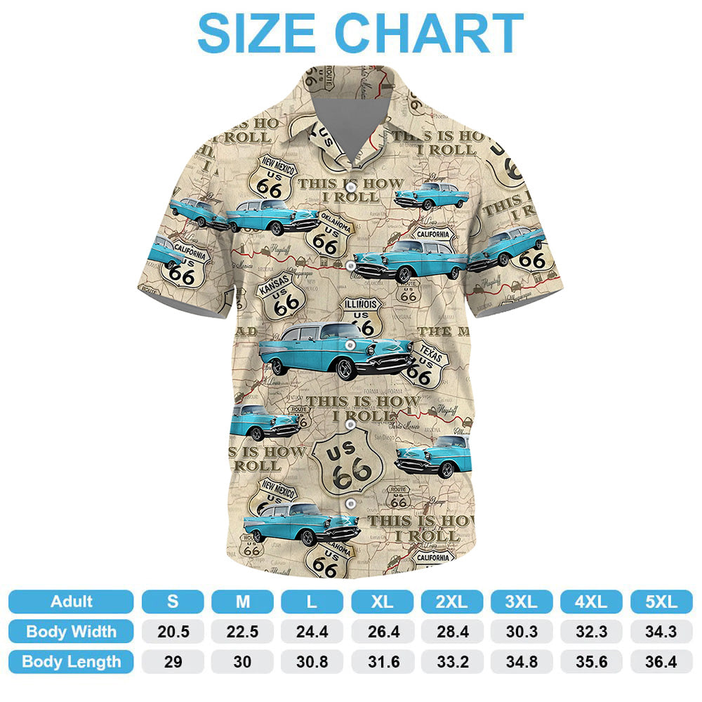 This Is How I Roll - Custom Vehicle Photo Upload Car Route 66 Hawaiian Shirt