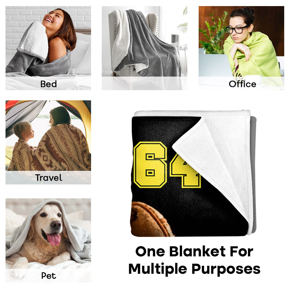 Custom Name And Number Softball Game Days Blanket Gift For Softball Player Softball Lovers