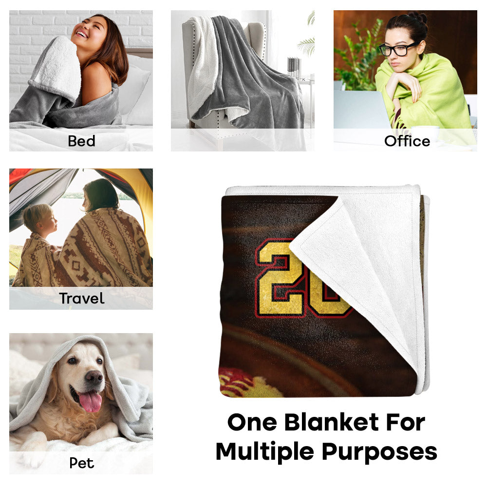 Custom Name And Number Softball Game Days Blanket Gifts For Softball Lovers
