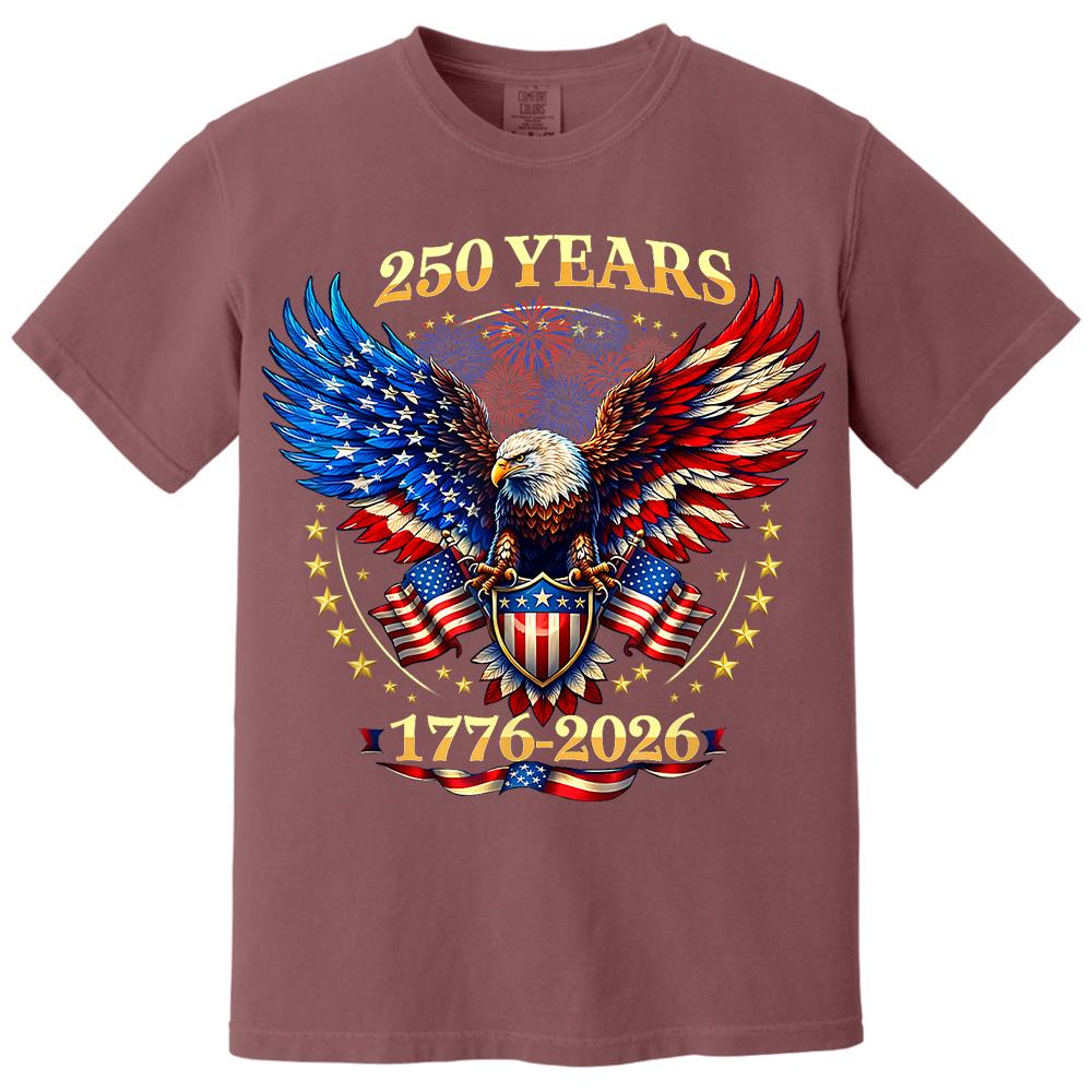 USA 250 Years Anniversary T-Shirt, 4th of July Independence Day Patriotic Tee Hv01