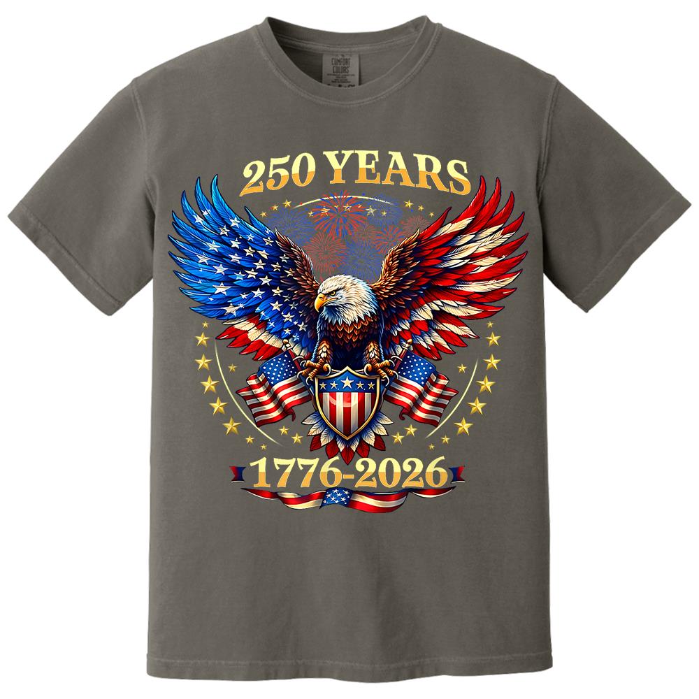 USA 250 Years Anniversary T-Shirt, 4th of July Independence Day Patriotic Tee Hv01