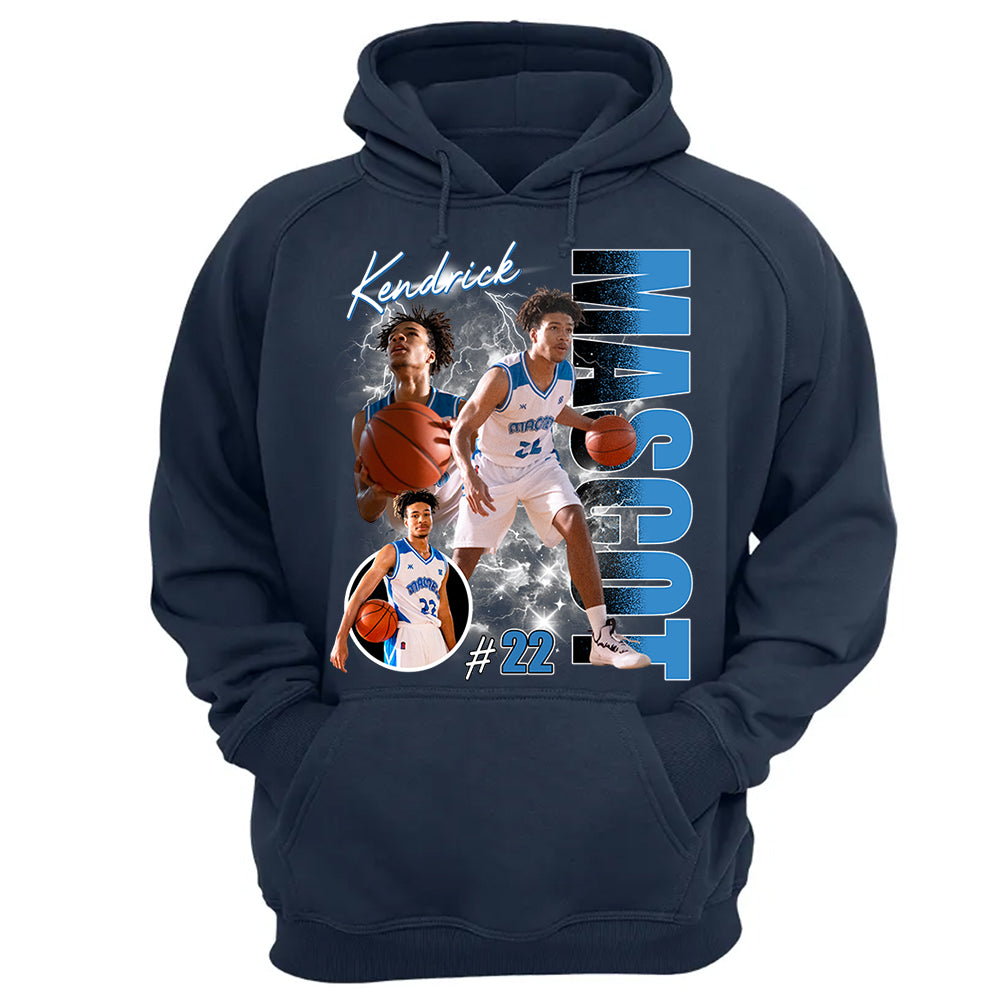 Custom Photo Basketball Player Shirt - Personalized Team Name School Name Bootleg Shirt Tu20