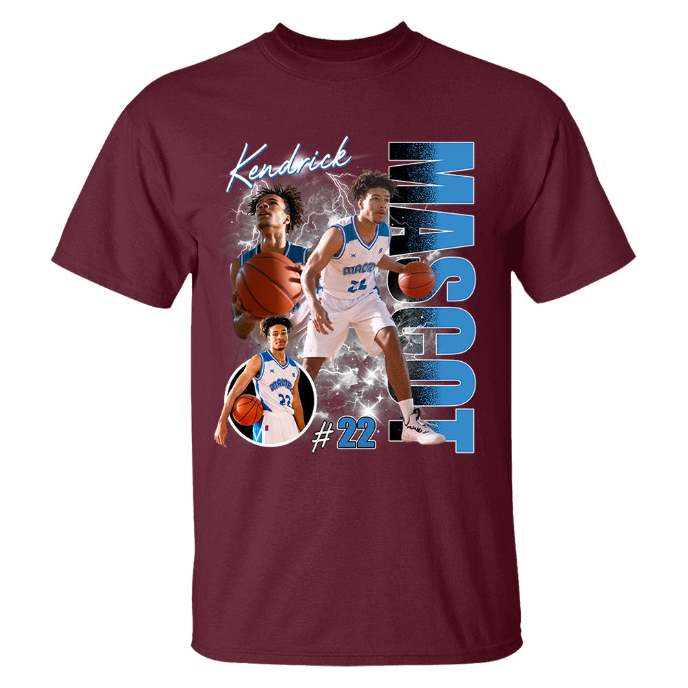 Custom Photo Basketball Player Shirt - Personalized Team Name School Name Bootleg Shirt Tu20