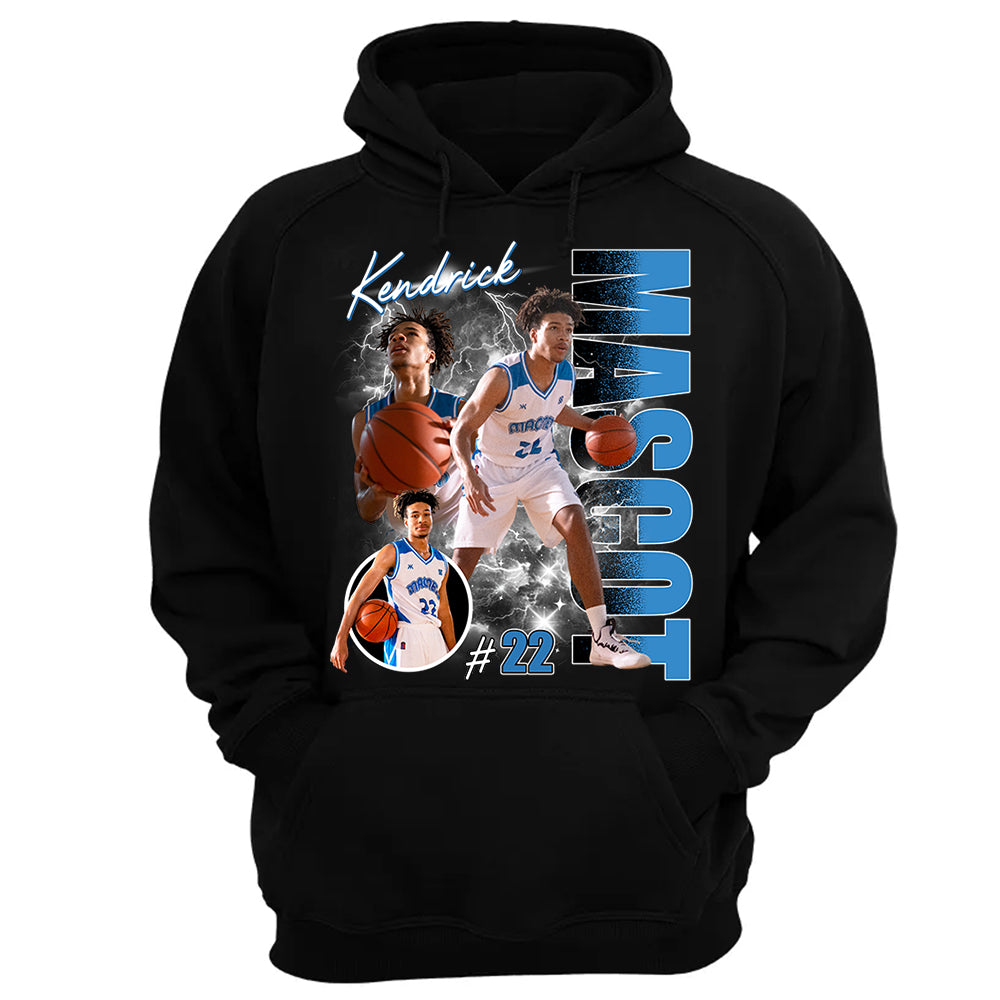 Custom Photo Basketball Player Shirt - Personalized Team Name School Name Bootleg Shirt Tu20