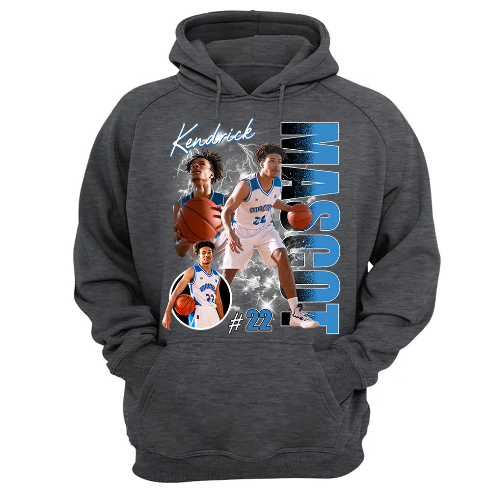 Custom Photo Basketball Player Shirt - Personalized Team Name School Name Bootleg Shirt Tu20