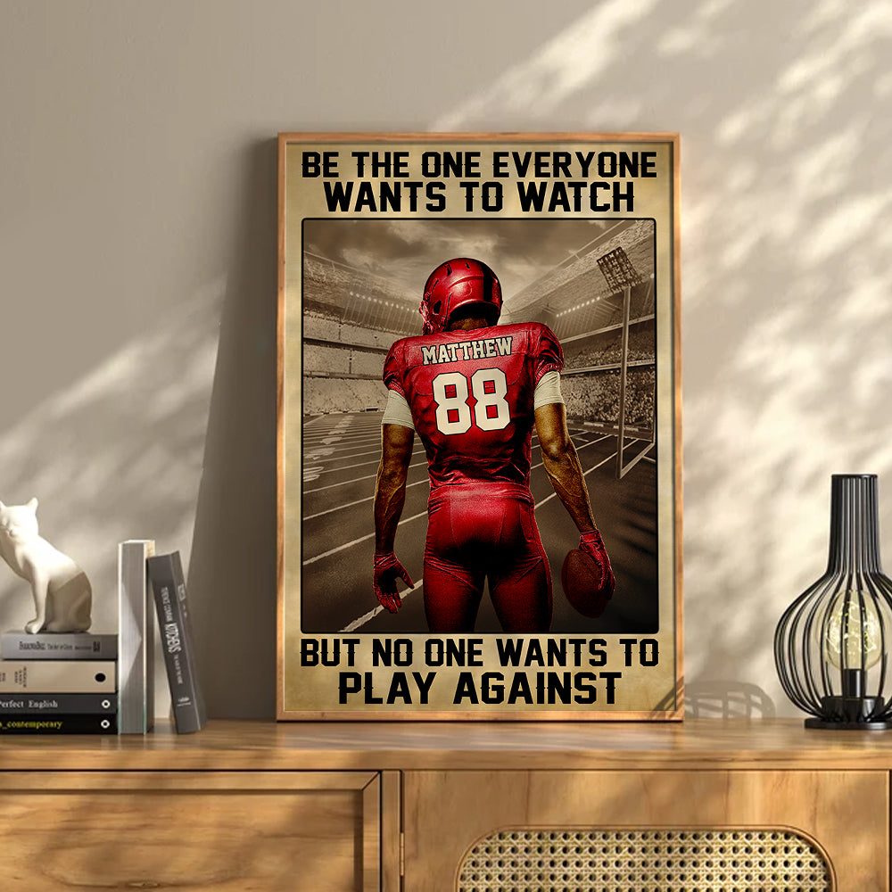 Personalized Vintage American Football Poster Gift For Football Lovers Tu24 Hv01