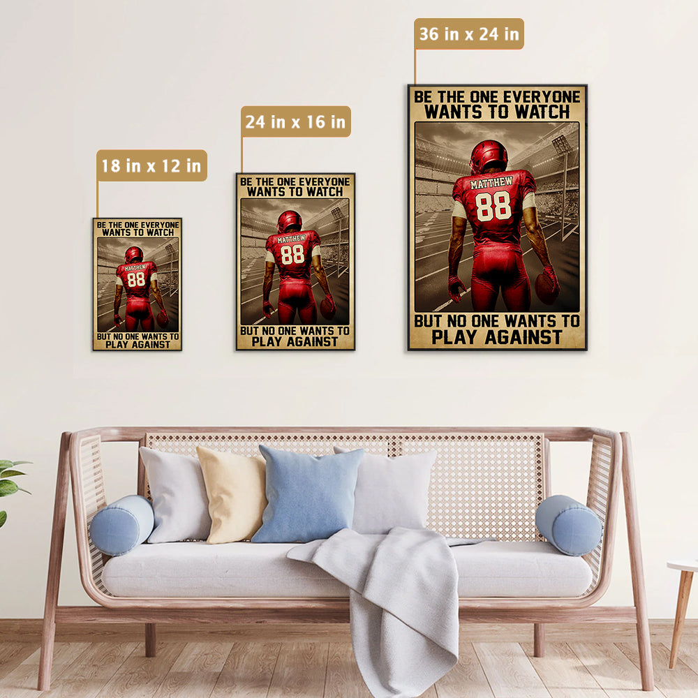 Personalized Vintage American Football Poster Gift For Football Lovers Tu24 Hv01