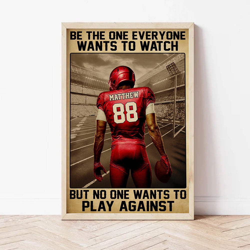 Personalized Vintage American Football Poster Gift For Football Lovers Tu24 Hv01