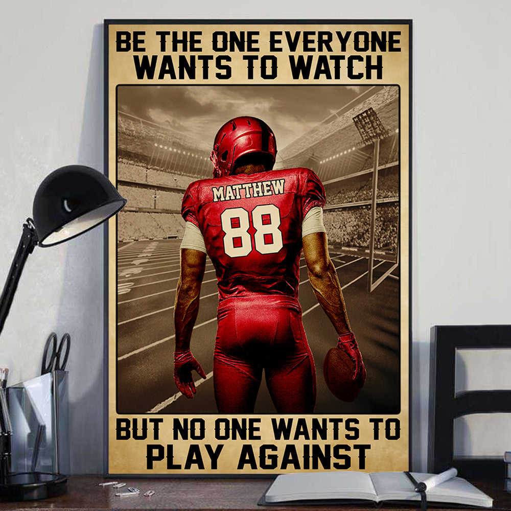 Personalized Vintage American Football Poster Gift For Football Lovers Tu24 Hv01