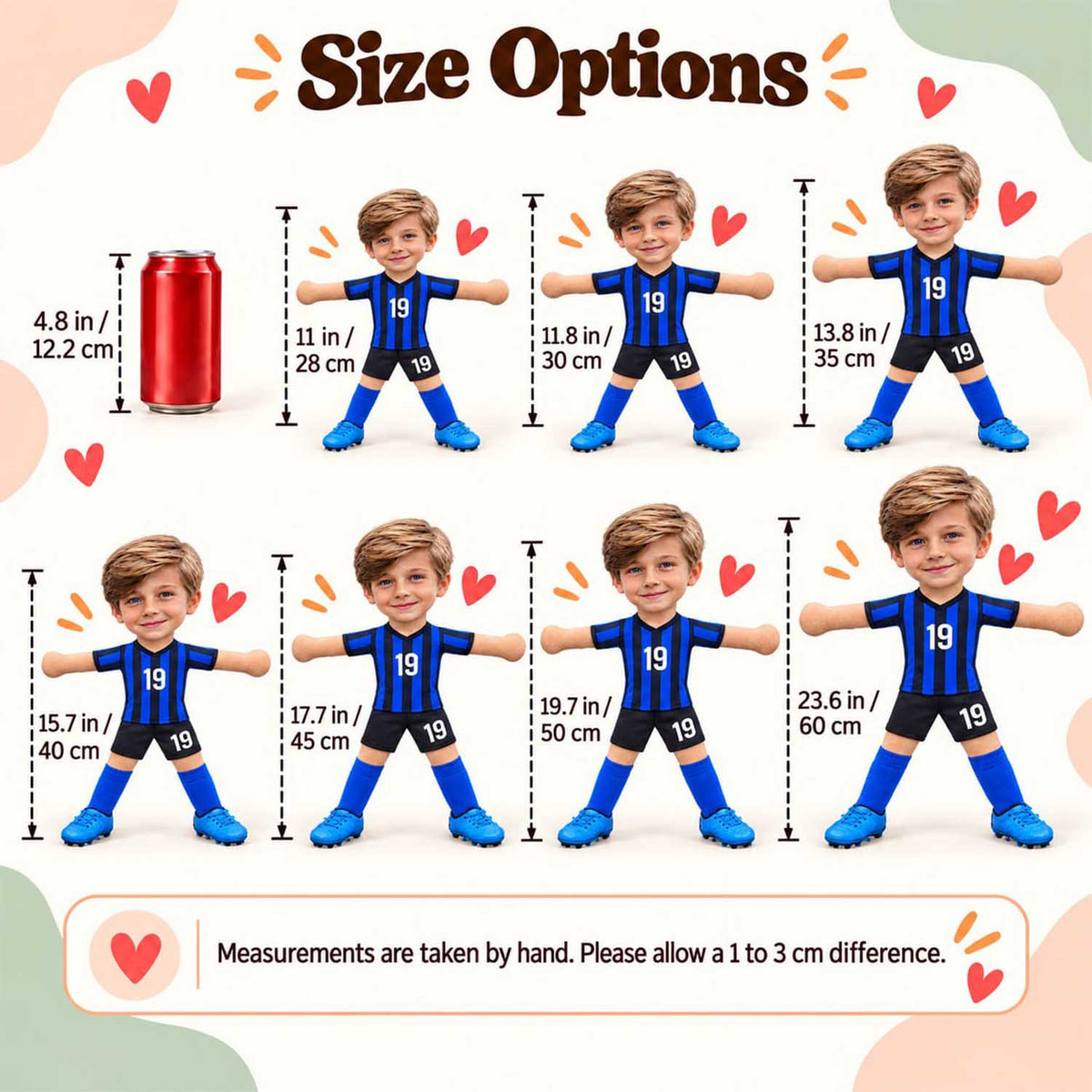 Personalized Soccer Squishy Toy Poseable Plush Doll, Funny Gift For Sport Lovers NA04 Pt99 NT01