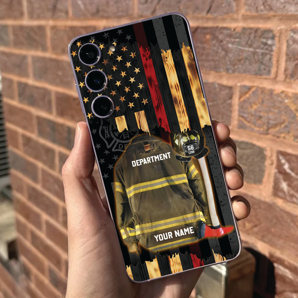 Custom Clothes And Helmet Firefighter Phone Case Gift For Firefighter K1702 Trhn