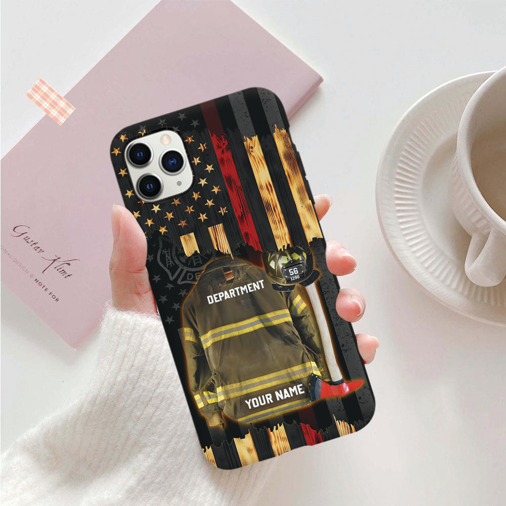 Custom Clothes And Helmet Firefighter Phone Case Gift For Firefighter K1702 Trhn