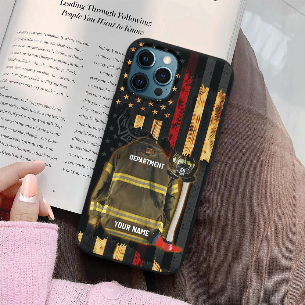 Custom Clothes And Helmet Firefighter Phone Case Gift For Firefighter K1702 Trhn