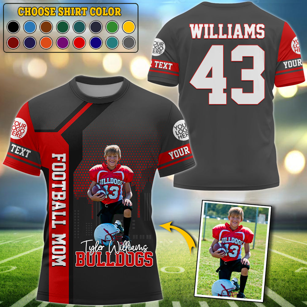 Custom Photo Gameday Football All Over Print Shirt Gift For Football Mom Football Lovers Tu24