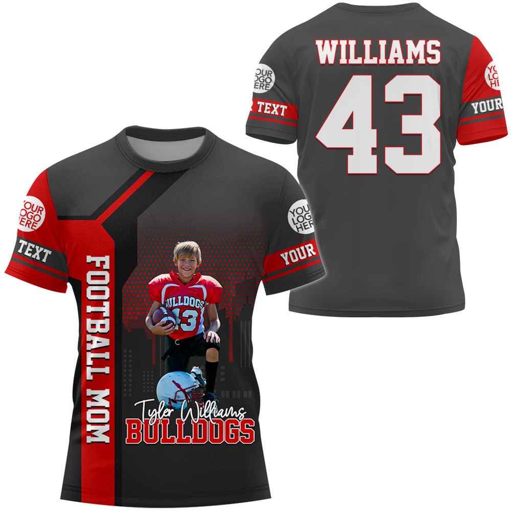 Custom Photo Gameday Football All Over Print Shirt Gift For Football Mom Football Lovers Tu24