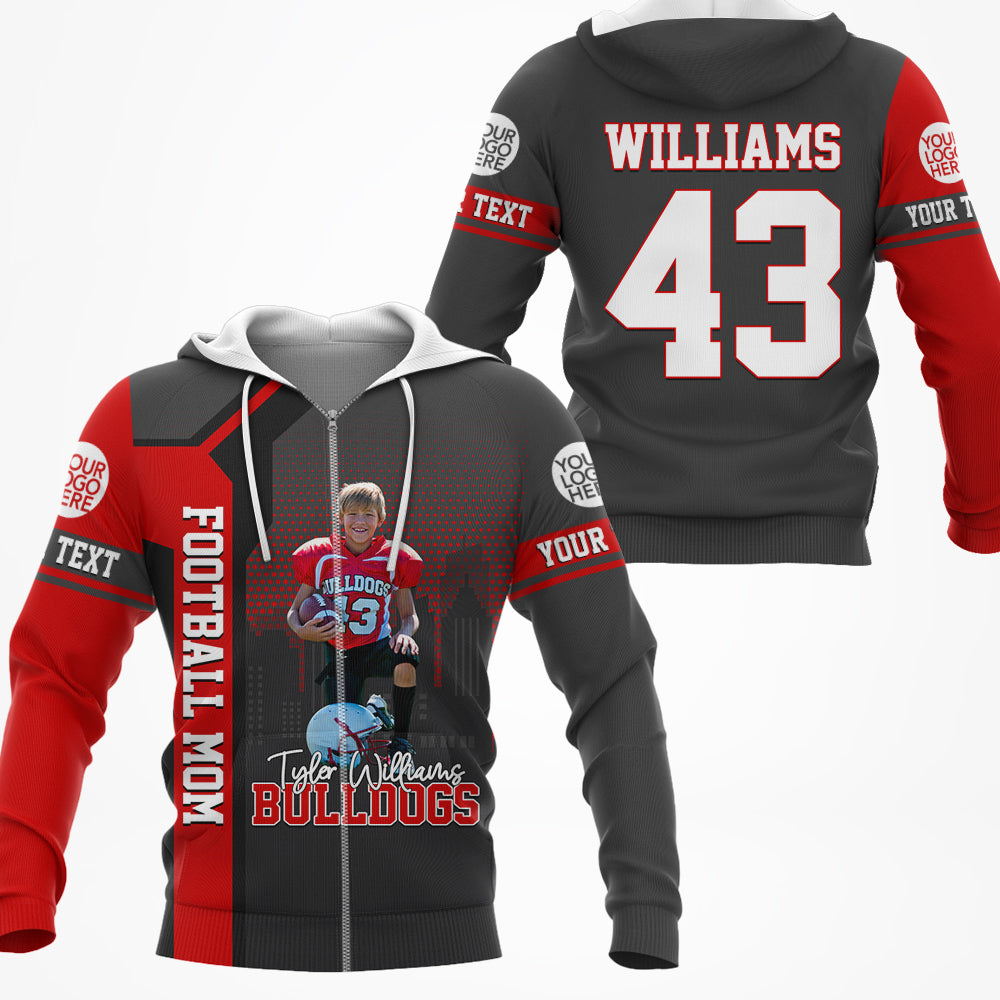 Custom Photo Gameday Football All Over Print Shirt Gift For Football Mom Football Lovers Tu24