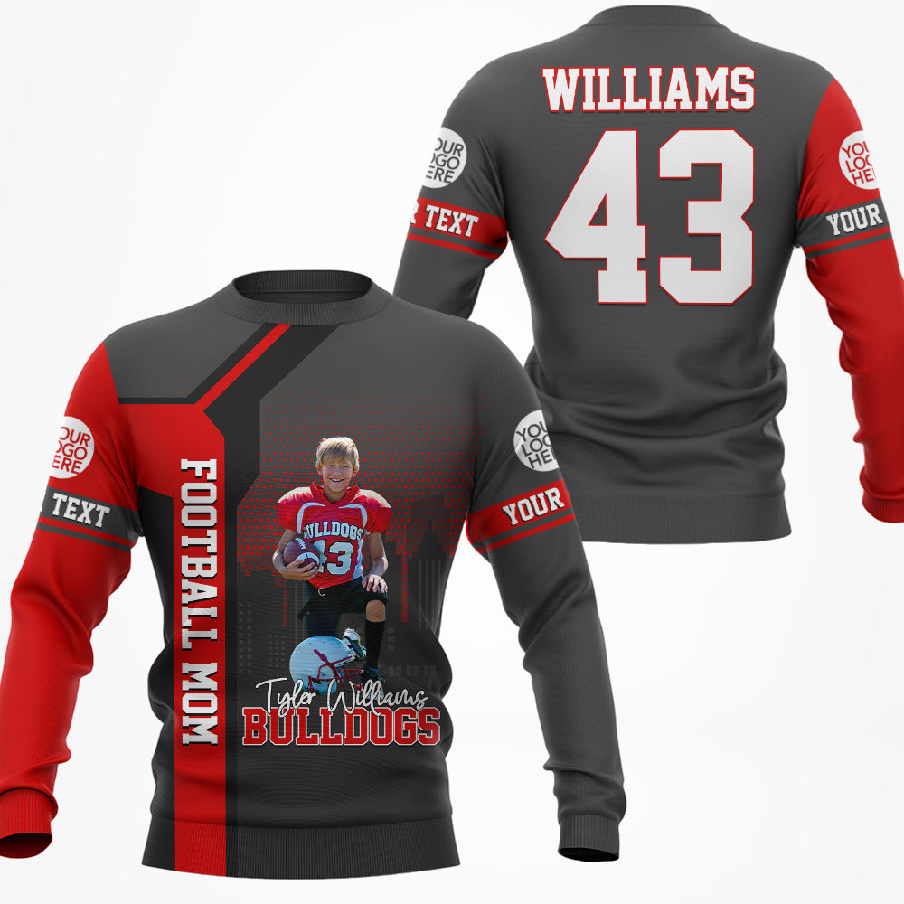 Custom Photo Gameday Football All Over Print Shirt Gift For Football Mom Football Lovers Tu24